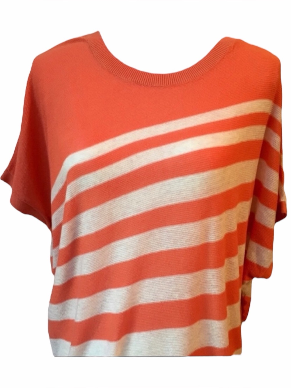 Teaspoon Coral Striped Knit Top